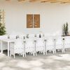 vidaXL Σέτ φαγητού για κήπο 13 pcs Λευκό Rattan Polt