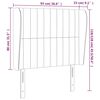 vidaXL Κεφαλάρι με Πτερύγια Μαύρο 93 x 23 x 118/128 εκ. Υφασμάτινο