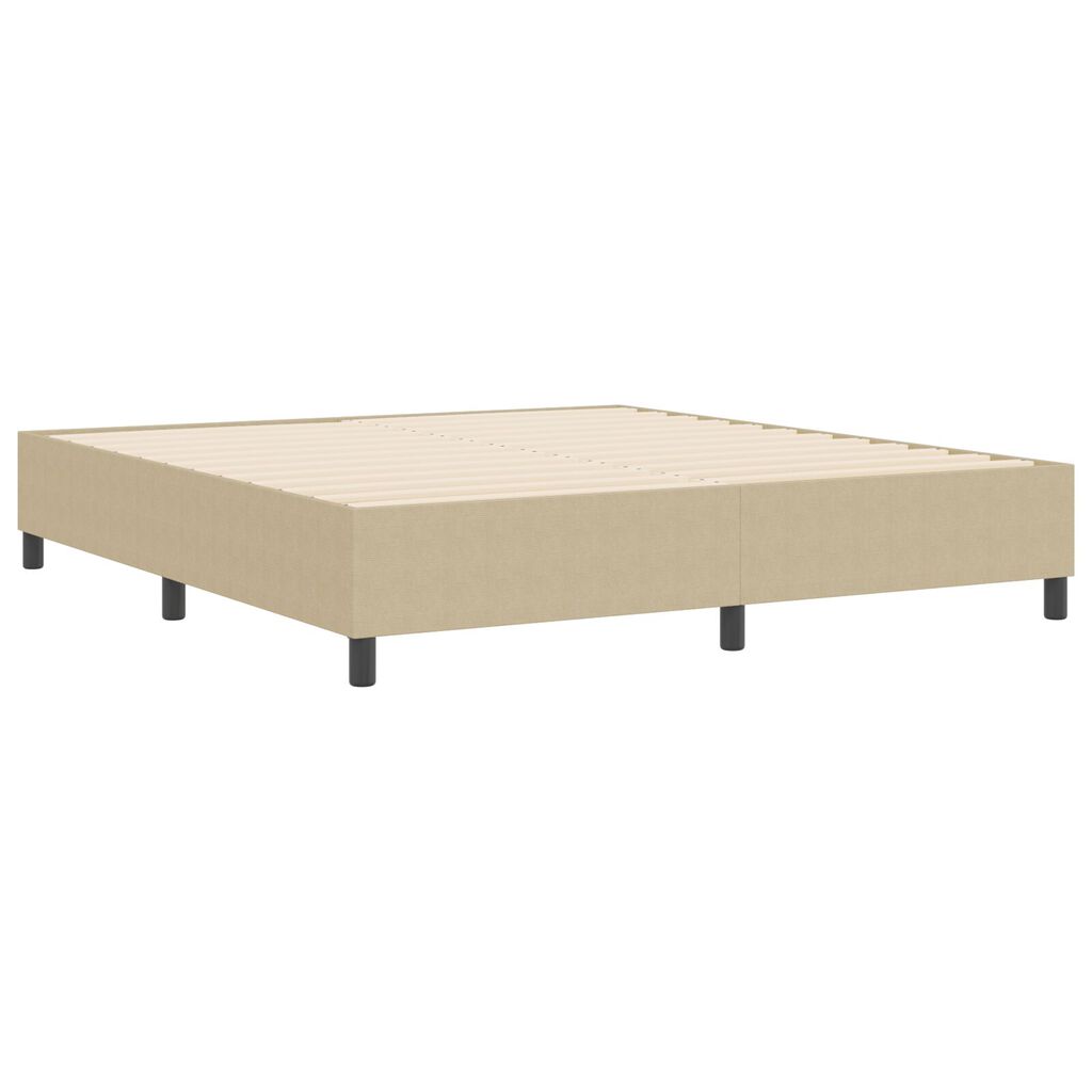 vidaXL Κρεβάτι Box Spring Ανοιχτό Πράσινο Γκρι Σούπερ Κινγκ Από Κορδέλα