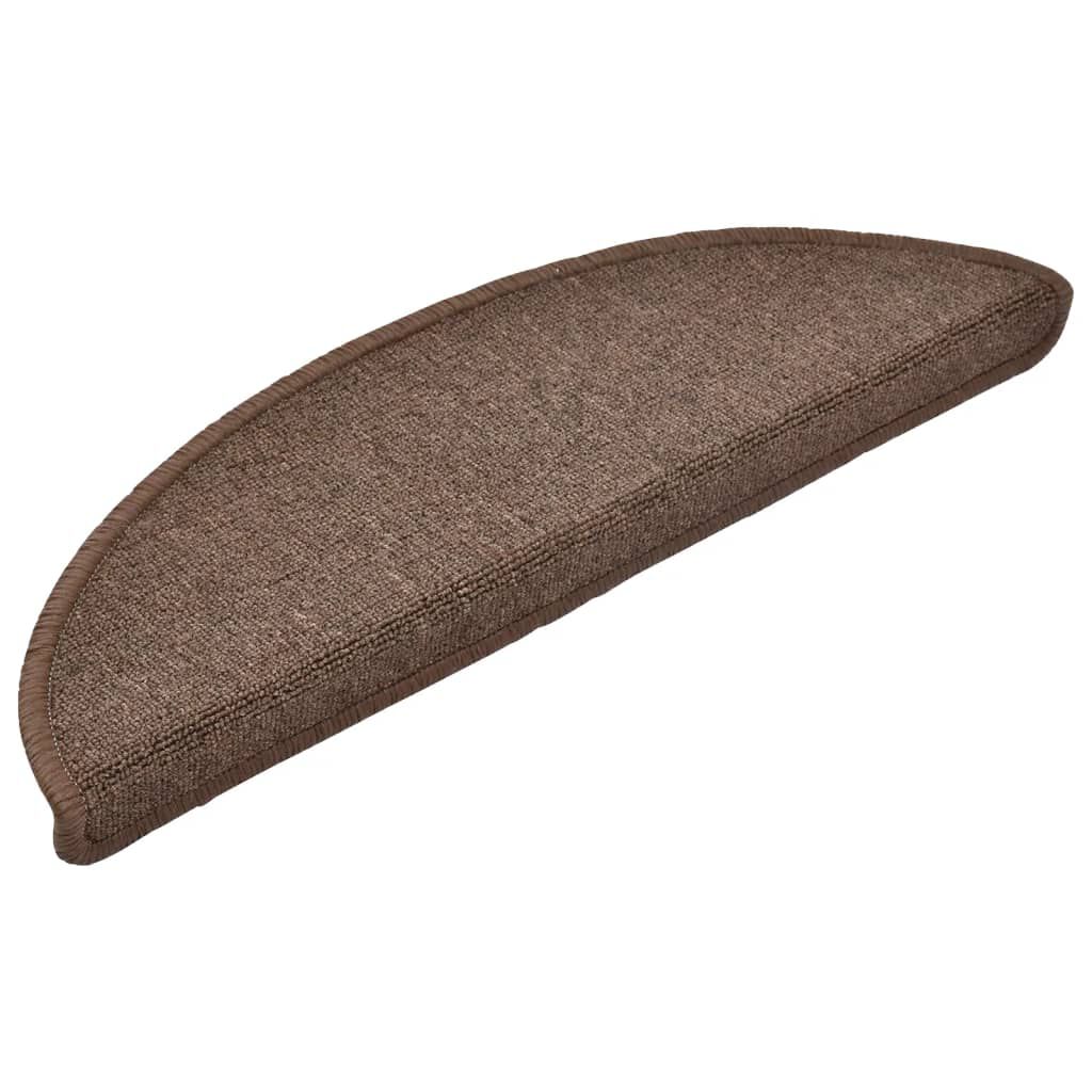 vidaXL Πατάκια Σκάλας 10 τεμ. Coffee Brown 56x17x3 εκ.