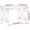vidaXL Βάση Εκτυπωτή Καπνιστή Δρυς 40x30x31 εκ. από Επεξεργασμένο Ξύλο