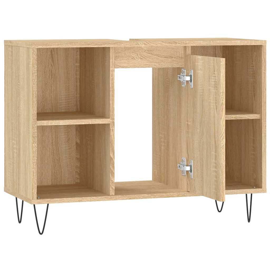 vidaXL Ντουλάπι Μπάνιου Sonoma Δρυς 80 x 33 x 60 εκ. από Επεξεργ. Ξύλο