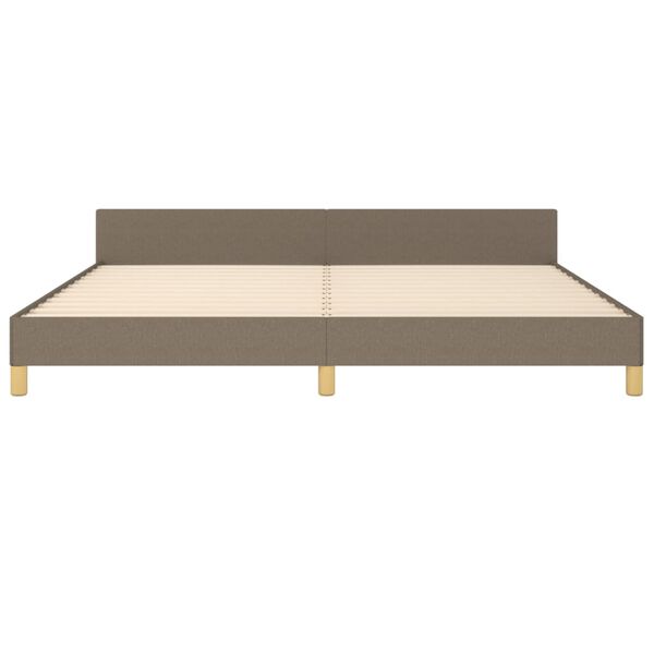 vidaXL Σκελετός Κρεβατιού Χωρίς Στρώμα Taupe 200x200 εκ.Υφασμάτινο