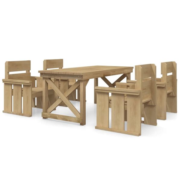 vidaXL &Sigma;&epsilon;&tau; &Tau;&rho;&alpha;&pi;&epsilon;&zeta;&alpha;&rho;ί&alpha;&sigmaf; &Kappa;ή&pi;&omicron;&upsilon; 5 &Tau;&epsilon;&mu;&alpha;&chi;ί&omega;&nu; &Epsilon;&mu;&pi;&omicron;&tau;&iota;&sigma;&mu;έ&nu;&omicron; &Mu;&alpha;&sigma;ί&phi; &Xi;ύ&lambda;&omicron; &Pi;&epsilon;ύ&kappa;&omicron;&upsilon;