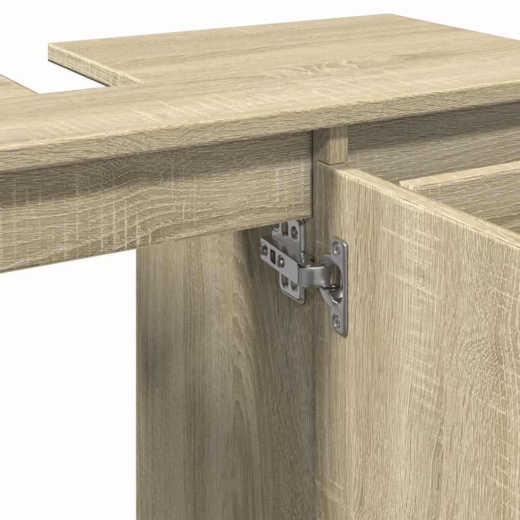 vidaXL Ντουλάπι Μπάνιου Sonoma Δρυς 80 x 33 x 60 εκ. από Επεξεργ. Ξύλο