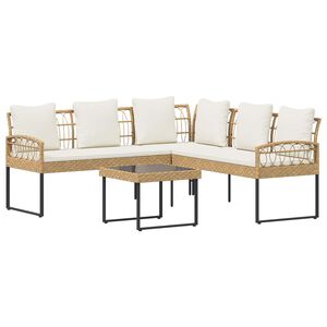 vidaXL &Sigma;έ&tau; &kappa;&alpha;&nu;&alpha;&pi;έ &kappa;ή&pi;&omicron;&upsilon; &mu;&epsilon; &mu;&alpha;&xi;&iota;&lambda;ά&rho;&iota; 2 pcs &Phi;&upsilon;&sigma;&iota;&kappa;ό &Pi;&omicron;&lambda;&upsilon;-&rho;&alpha;&kappa;ί &kappa;&alpha;&iota; &Chi;ά&lambda;&upsilon;&beta;&alpha;&sigmaf;