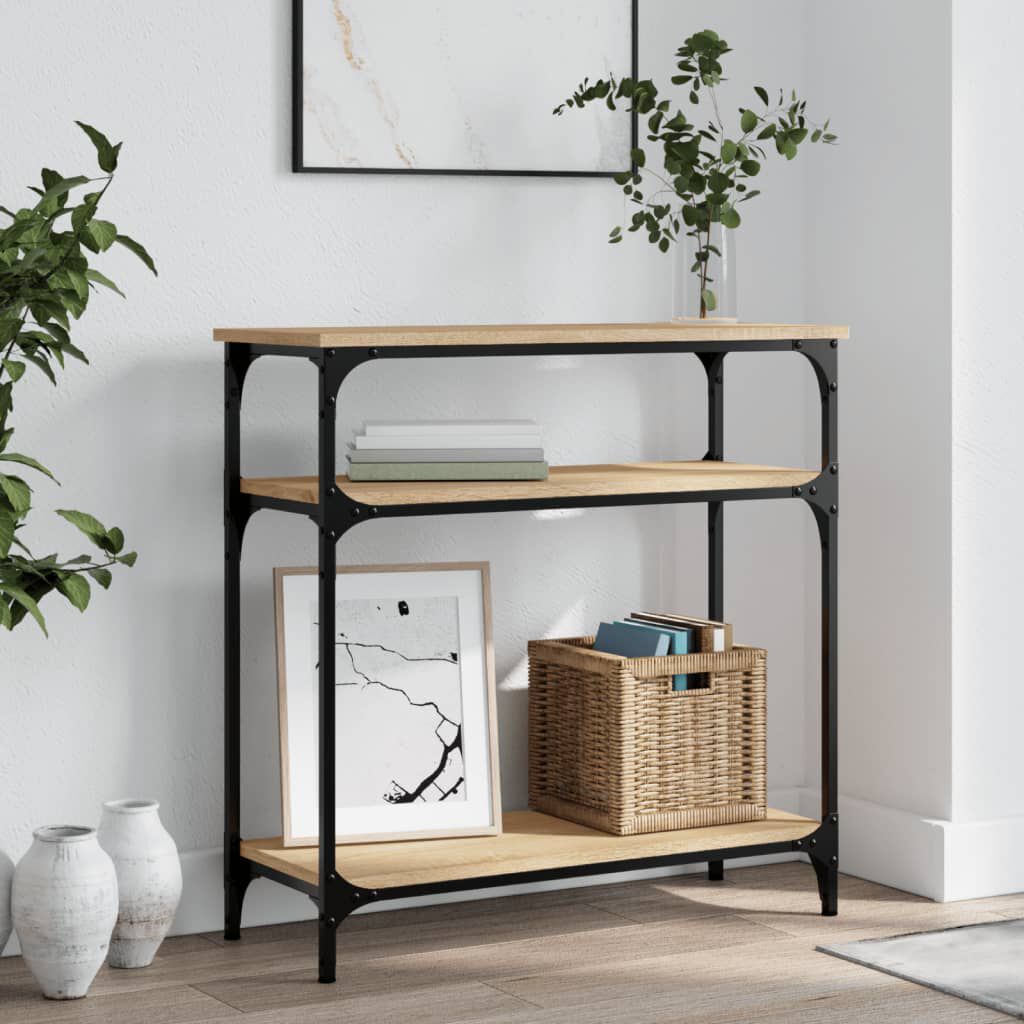 vidaXL Τραπέζι Κονσόλα Sonoma Δρυς 75x29x75 εκ. Επεξεργασμένο Ξύλο