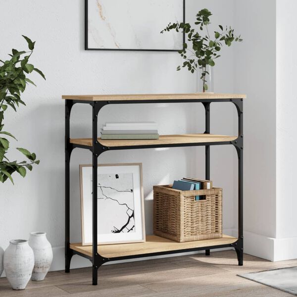 vidaXL Τραπέζι Κονσόλα Sonoma Δρυς 75x29x75 εκ. Επεξεργασμένο Ξύλο