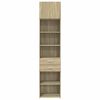 vidaXL Ντουλάπι Αποθήκευσης Στενό Δρυς 50x42,5x225 εκ. Επεξεργ. Ξύλο