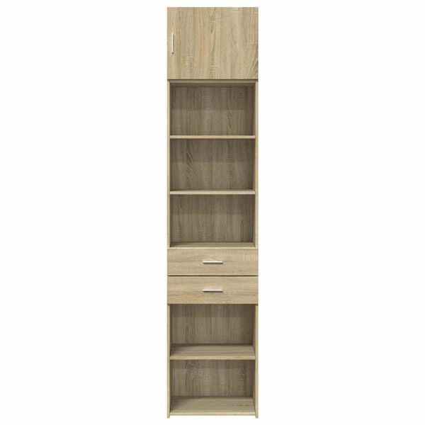 vidaXL Ντουλάπι Αποθήκευσης Στενό Δρυς 50x42,5x225 εκ. Επεξεργ. Ξύλο