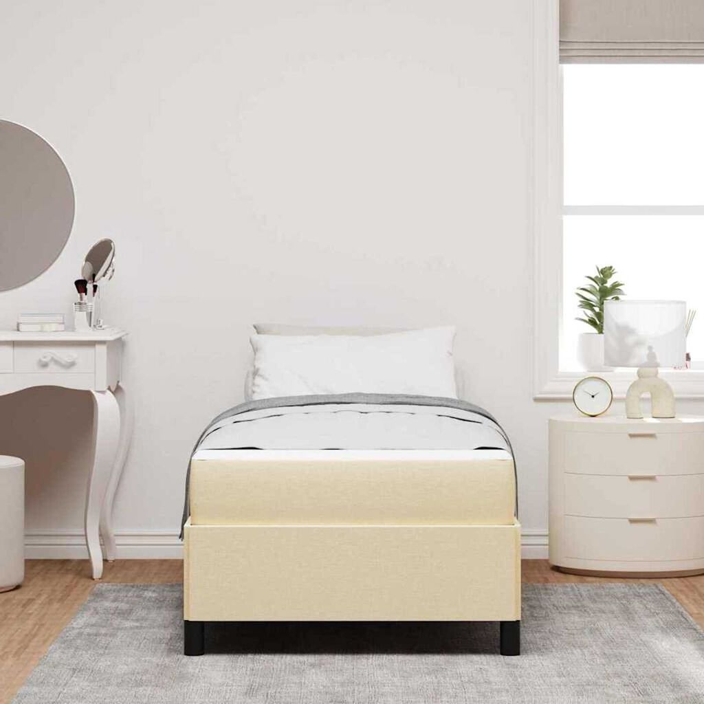 vidaXL Κρεβάτι με ελατήρια Κρέμα και Μαύρο 80 x 200 cm