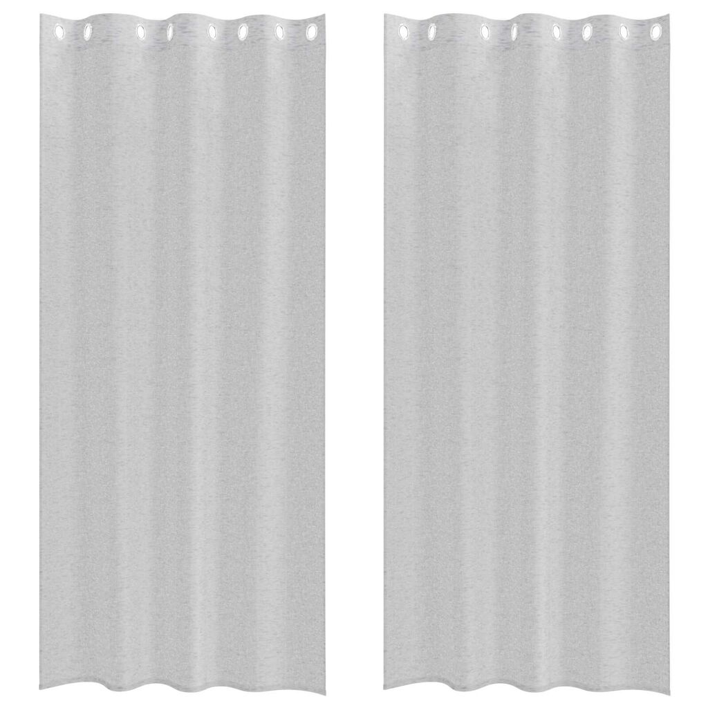 vidaXL Κουρτίνες 2 pcs Ανοιχτό γκρι 140 x 225 cm Πολυεστέρας