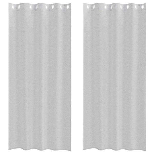 vidaXL Κουρτίνες 2 pcs Ανοιχτό γκρι 140 x 225 cm Πολυεστέρας