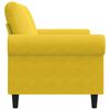 vidaXL Καναπές Διθέσιος Κίτρινος 120 εκ. Βελούδινος
