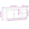 vidaXL Έπιπλο Τηλεόρασης Μαύρο 103x36,5x52 εκ. από Μασίφ Ξύλο Πεύκου