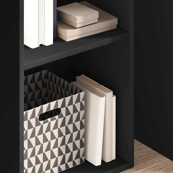 vidaXL Βιβλιοθήκη Μαύρο 40x30x152 εκ. από Επεξεργασμένο Ξύλο