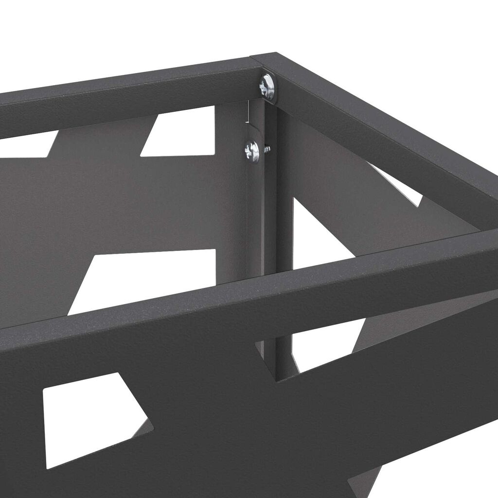 vidaXL Σχέδιο & βάση αποθήκευσης Μαύρο 15.5 x 15.5 x 49 εκ Ατσάλι