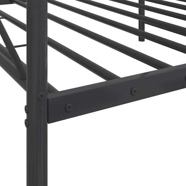 vidaXL Κρεβάτι ημέρας χωρίς στρώμα Μαύρο 107x203 cm Ατσάλι