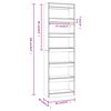 vidaXL Βιβλιοθήκη/Διαχωριστικό Χώρου Γκρι Sonoma 60x30x198 εκ.