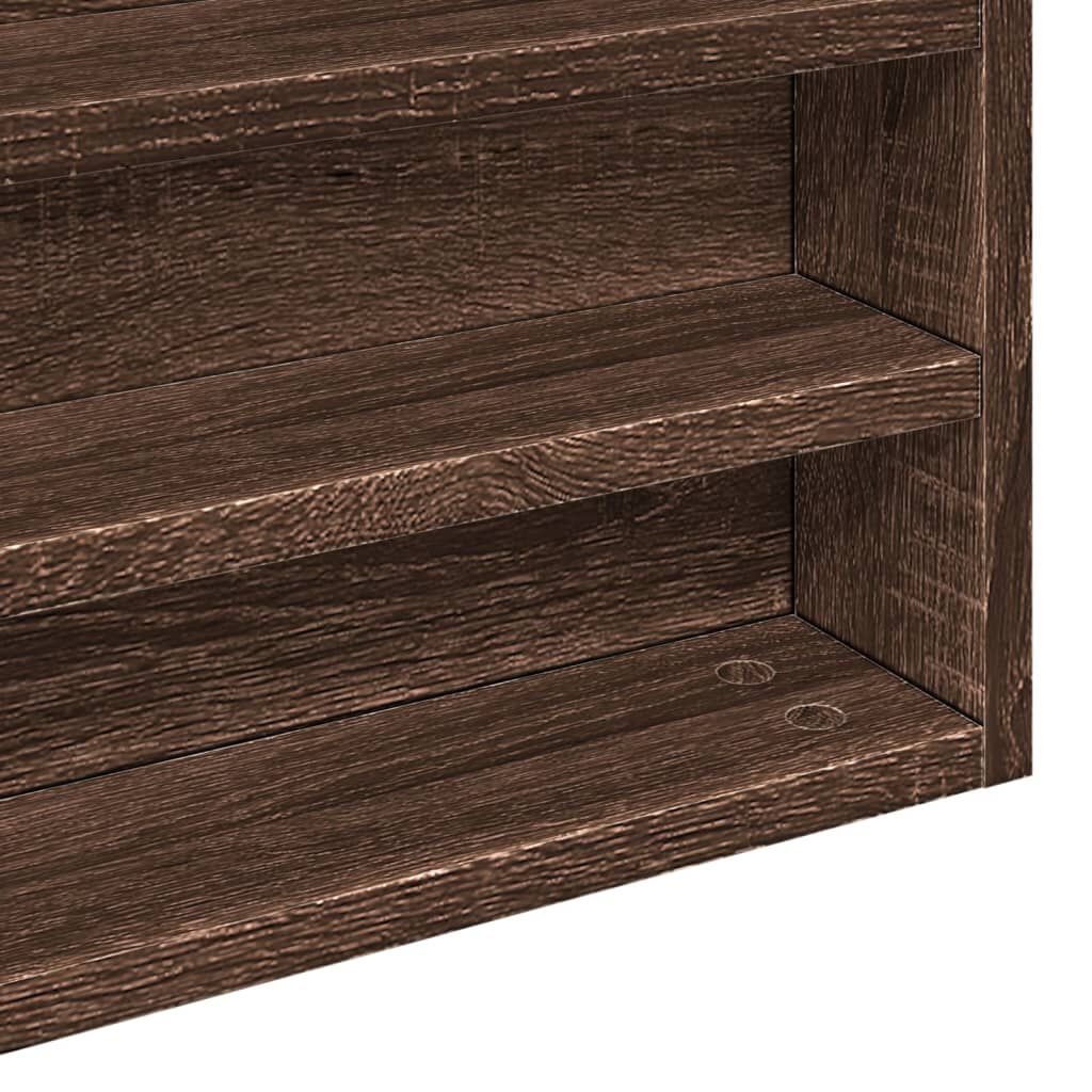 vidaXL Βιτρίνα Καφέ Δρυς 100x8,5x75 εκ. από Επεξεργασμένο Ξύλο