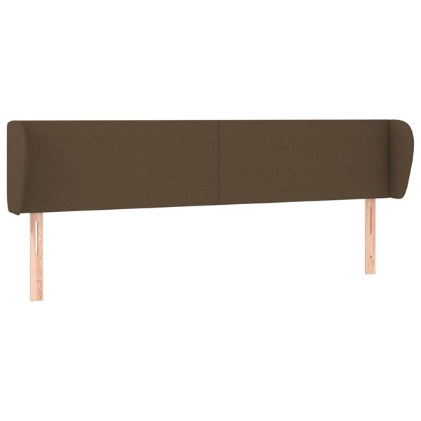 vidaXL Κεφαλάρι με Πτερύγια Σκούρο Καφέ 163x23x78/88 εκ. Υφασμάτινο