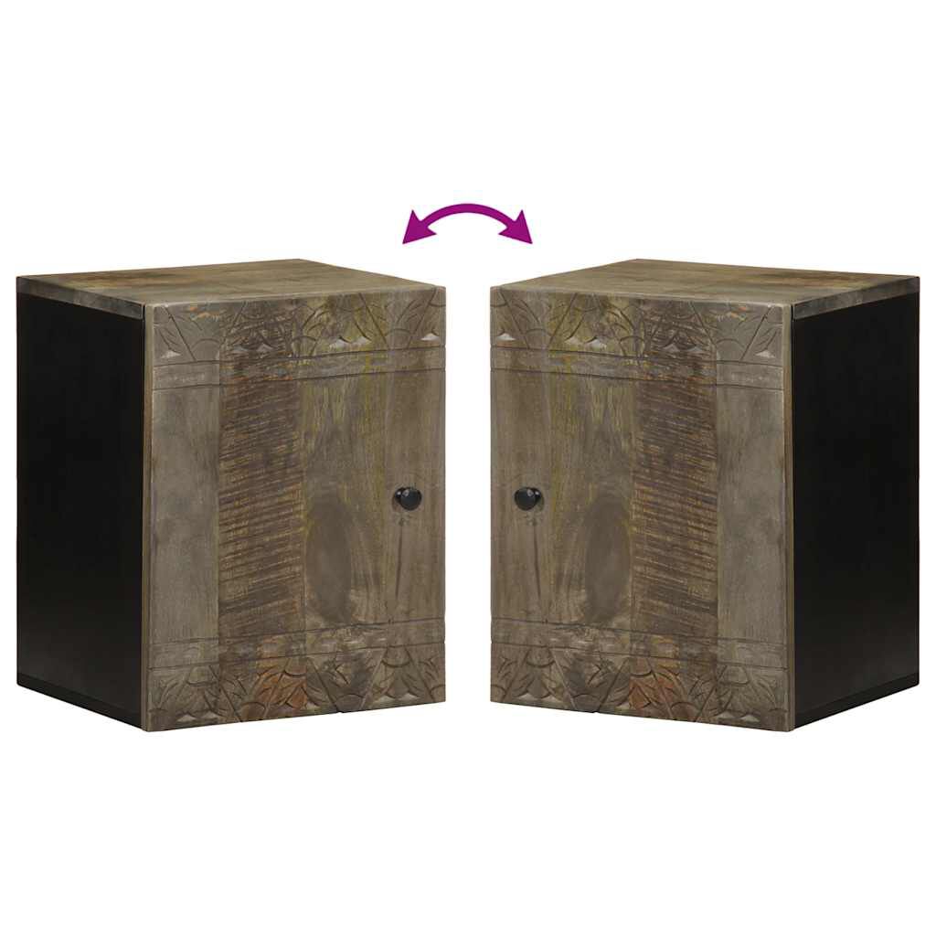 vidaXL Ντουλάπι Μπάνιου Επιτοίχιο 38x33x48 εκ. από Μασίφ Ξύλο Μάνγκο