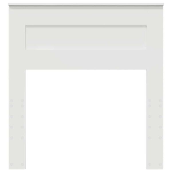 vidaXL Κεφαλάρι με κεφαλάρι Λευκό 75 cm Επεξεργασμένο ξύλο