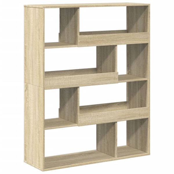 vidaXL Βιβλιοθήκη Sonoma Δρυς 100x33x125,5 εκ. από Επεξεργασμένο Ξύλο