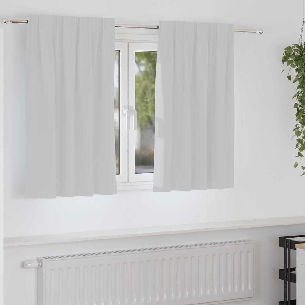 vidaXL Κουρτίνες 2 pcs Ανοιχτό Γκρι 140 x 140 cm Πολυεστέρας