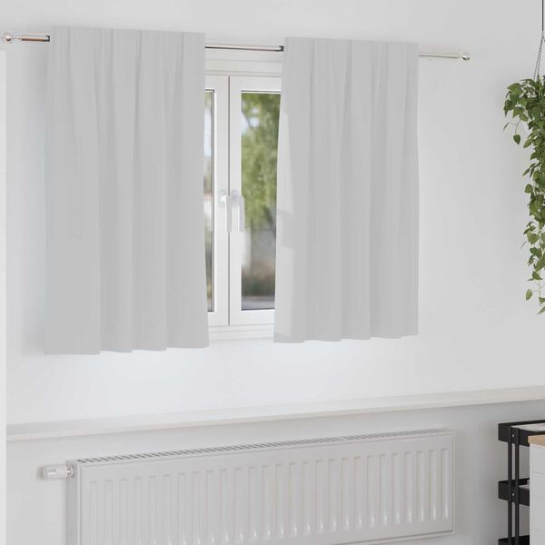 vidaXL Κουρτίνες 2 pcs Ανοιχτό Γκρι 140 x 140 cm Πολυεστέρας