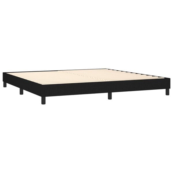 vidaXL &Kappa;&rho;&epsilon;&beta;ά&tau;&iota; Boxspring &mu;&epsilon; &Sigma;&tau;&rho;ώ&mu;&alpha; &Mu;&alpha;ύ&rho;&omicron; 200x200 &epsilon;&kappa;. &Upsilon;&phi;&alpha;&sigma;&mu;ά&tau;&iota;&nu;&omicron;