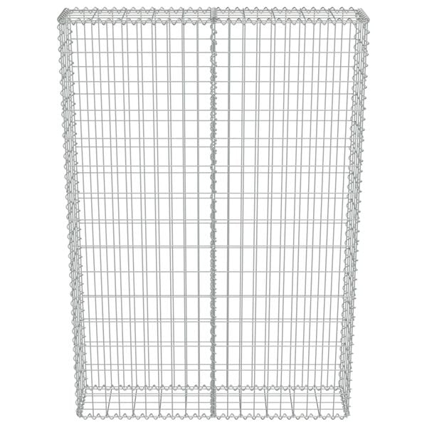vidaXL Συρματοκιβώτιο Τοίχος 100x20x150 εκ. Γαλβαν.Χάλυβας + Καλύμματα