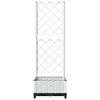 vidaXL Ζαρντινιέρα Κήπου με Καφασωτό Λευκή 40x40x121,5 εκ. Πολυπροπ.