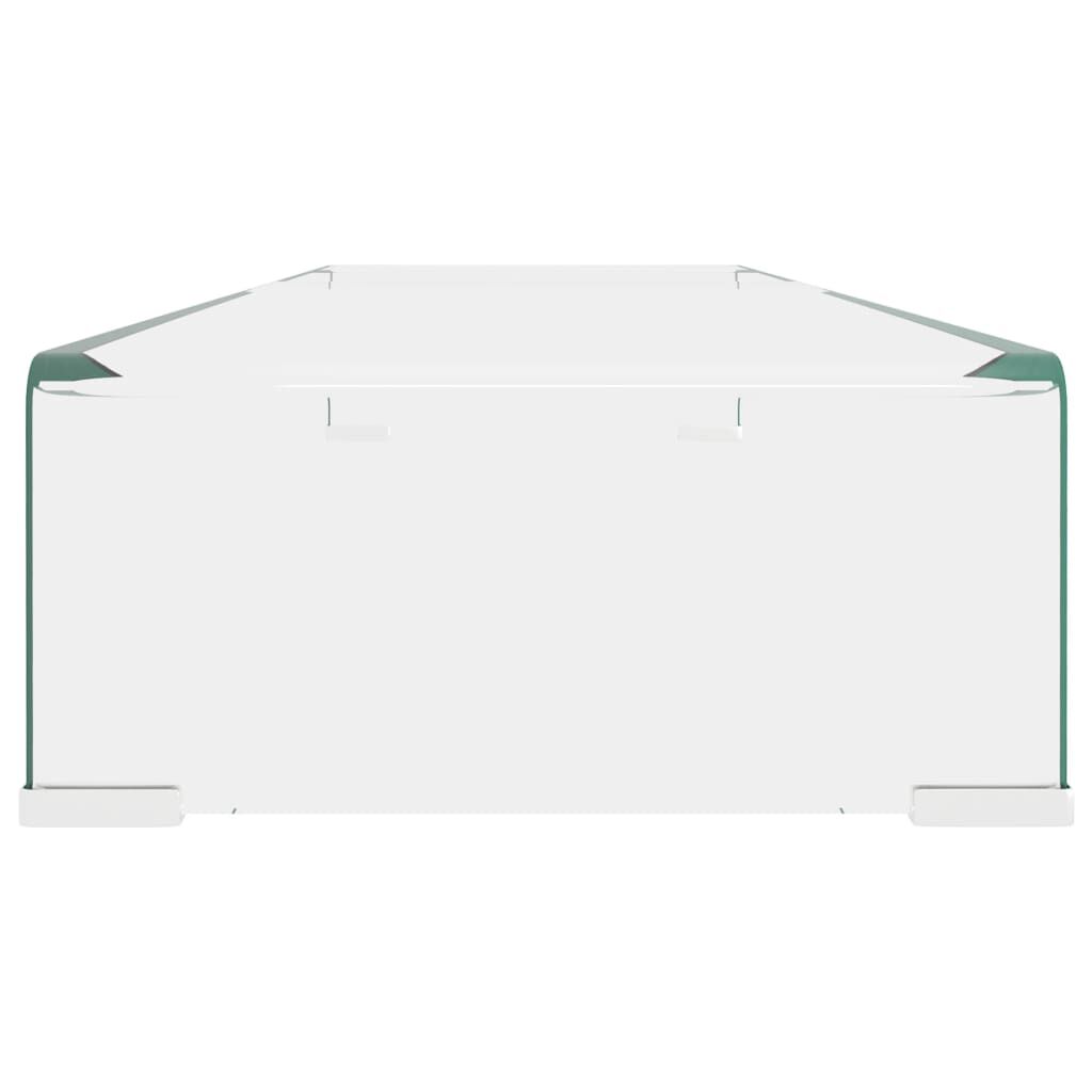 vidaXL Βάση Τηλεόρασης/Οθόνης Διάφανη 100 x 30 x 13 εκ. Γυάλινη