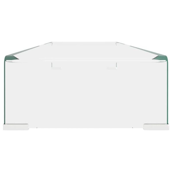 vidaXL Βάση Τηλεόρασης/Οθόνης Διάφανη 100 x 30 x 13 εκ. Γυάλινη