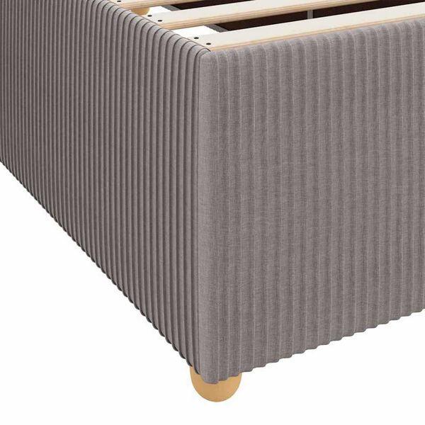 vidaXL Σκελετός κρεβατιού με στρώμα Taupe 120 x 190 cm ύφασμα