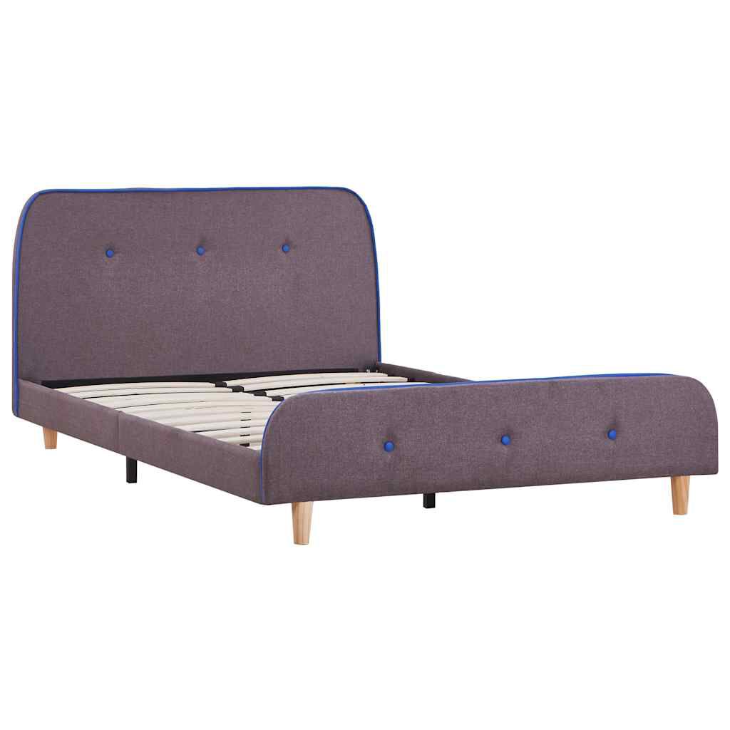 vidaXL Πλαίσιο Κρεβατιού χωρίς στρώμα Taupe 120x190 εκ. Υφασμάτινο