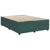 vidaXL Κρεβάτι Boxspring με Στρώμα Σκούρο Πράσινο 140x190εκ. Βελούδινο