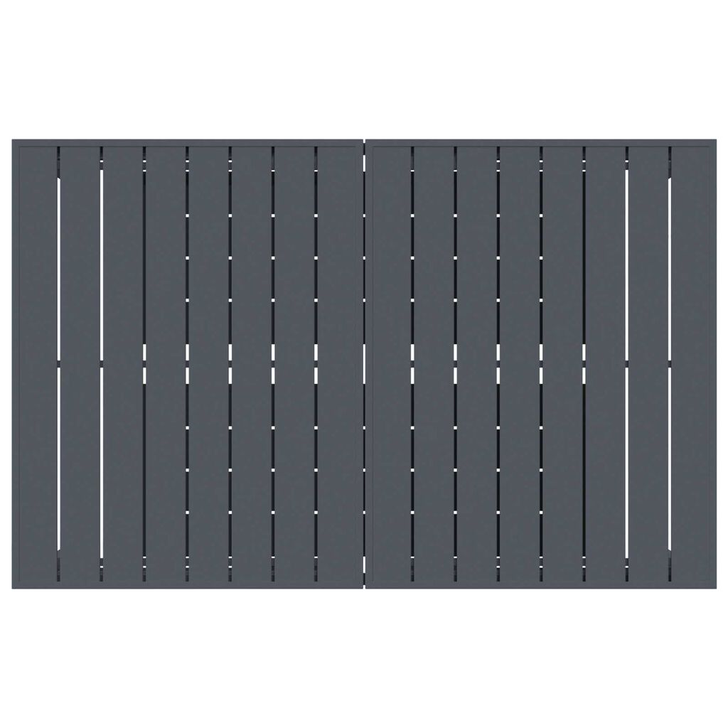 vidaXL Σετ Τραπεζαρίας Κήπου 9 pcs Μαύρο Large Μέταλλο & Πλαστικό