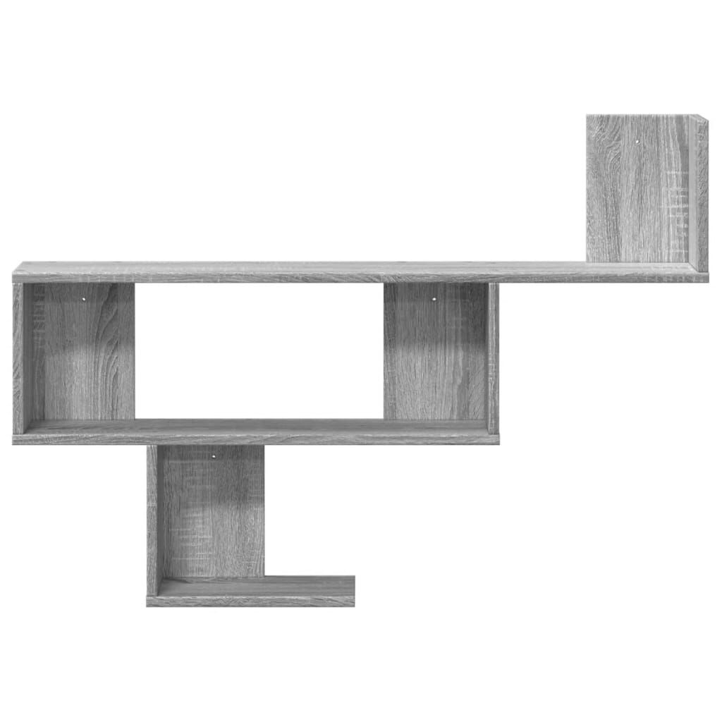 vidaXL Ραφιέρα Τοίχου Γκρι Sonoma 100x15x70 εκ. Επεξεργασμένο Ξύλο