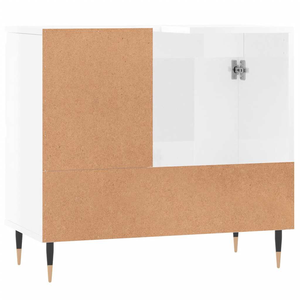 vidaXL Ντουλάπι Μπάνιου Γυαλιστερό Λευκό 65x33x60 εκ. Επεξεργ. Ξύλο