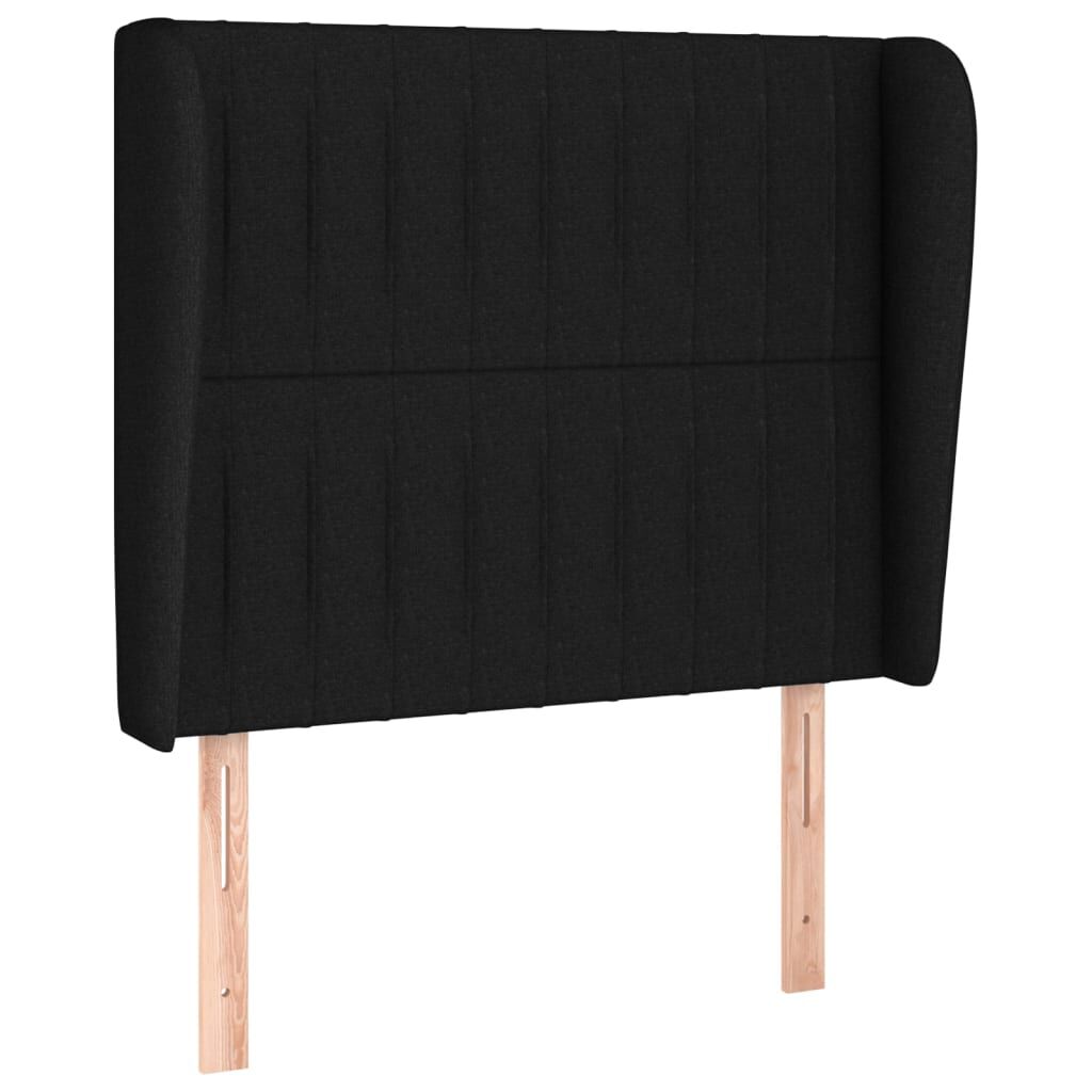 vidaXL Κεφαλάρι με Πτερύγια Μαύρο 103x23x118/128 εκ. Υφασμάτινο