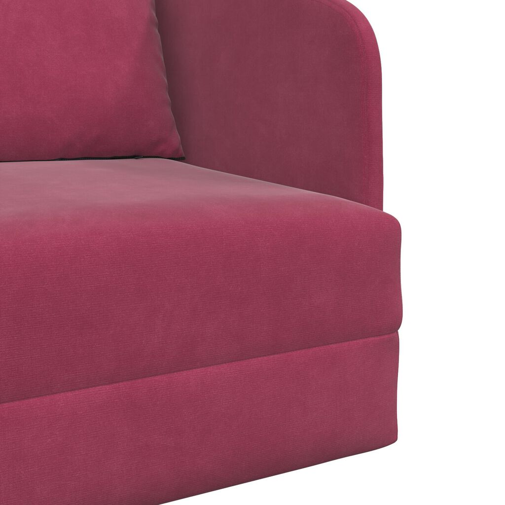 vidaXL Καθιστικό Κρεβάτι 2 σε 1 Μπορντό 65x80x83 εκ. Βελούδο