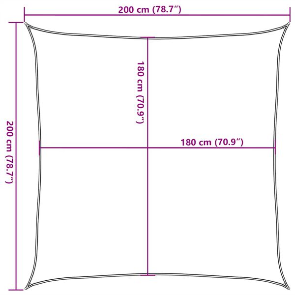 vidaXL Πανί Σκίασης Πορτοκαλί 2 x 2 μ. από HDPE 160 γρ./μ²