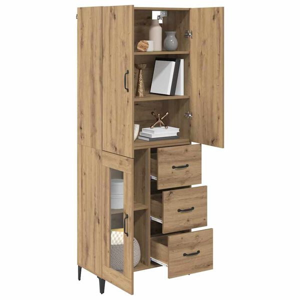 vidaXL Highboard Artisan Oak 69,5 x 34 x 180 &epsilon;&kappa;. &Epsilon;&pi;&epsilon;&xi;&epsilon;&rho;&gamma;&alpha;&sigma;&mu;έ&nu;&omicron; &xi;ύ&lambda;&omicron;