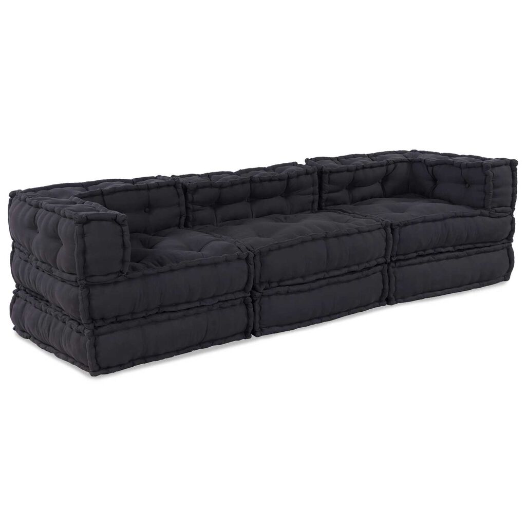 vidaXL Μαξιλάρι 3 pcs Ανθρακί 70 x 70 x 54 εκ Πολυεστέρας