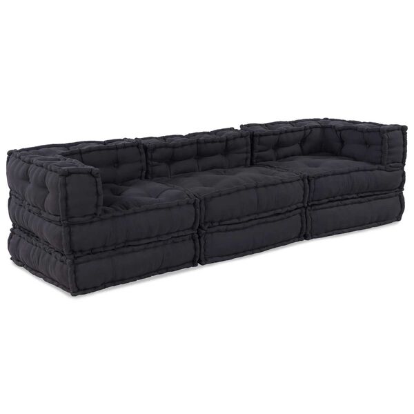 vidaXL Μαξιλάρι 3 pcs Ανθρακί 70 x 70 x 54 εκ Πολυεστέρας