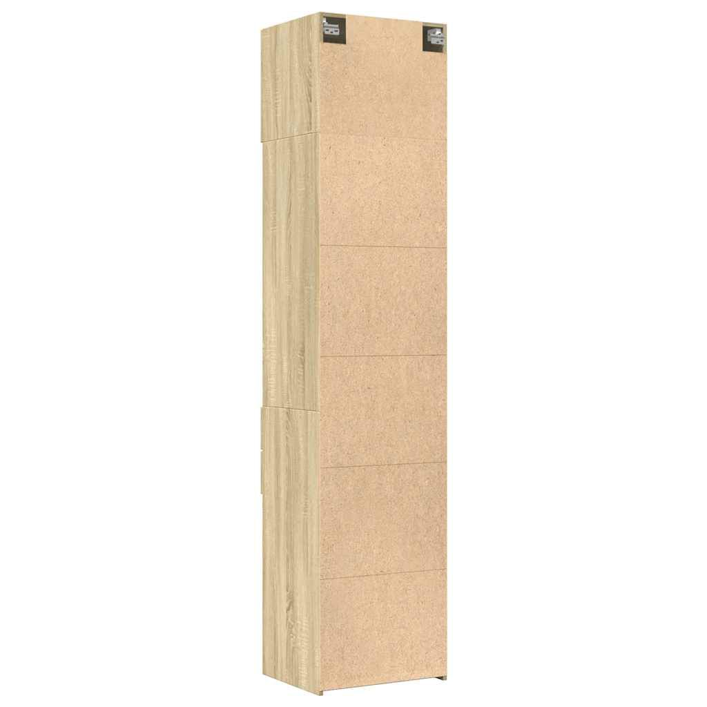 vidaXL Ντουλάπι Αποθήκευσης Στενό Δρυς 50x42,5x225 εκ. Επεξεργ. Ξύλο