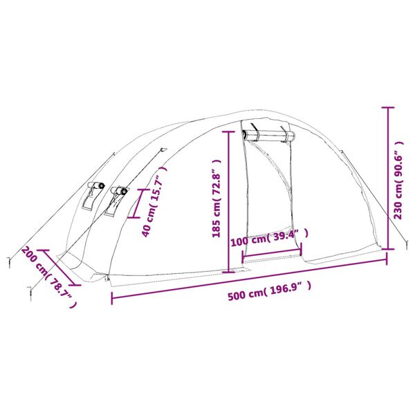 vidaXL Θερμοκήπιο με Ατσάλινο Πλαίσιο Λευκό 10 μ² 5 x 2 x 2,3 μ.