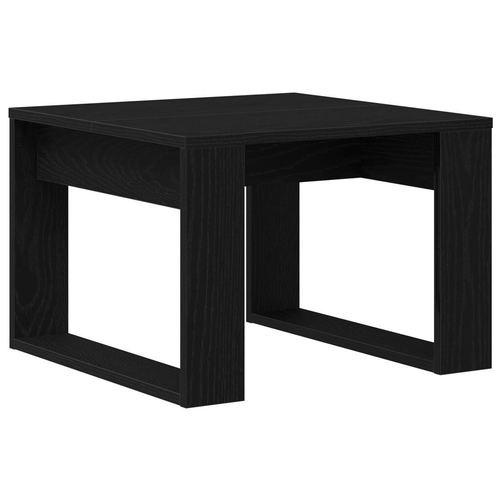 vidaXL Μαύρο Τραπεζάκι Δρυός - 50x50x35 εκ., Φτιαγμένο από Τεχνικό Ξύλο